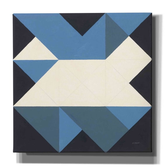 Epic Graffiti 'Triangles III' by Mike Schick, Giclee Canvas Wall Art, 18"x18"