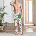 thumbnail image 5 of Vsdgher Winter Christmas And New Year Deer Print Mens Pajama Pants Sleep & Lounge Pants, PJ Bottoms With elastic waistb and Pockets, 5 of 5