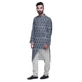 thumbnail image 2 of Atasi Printed Long Asymmetric Kurta Pajama Set For Men Party Wear Clothing, 2 of 4