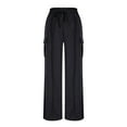 thumbnail image 7 of Cargo Pants Women Sevevn Women's Cargo Sweatpants High Waisted Wide Leg Pants Athletic Casual Baggy Sweat Pants with Pockets, 7 of 7