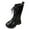 Black, variant on FYEGRE Fashion Girls Boots Comfortable Soft Sole Leather Kids Shoes Ideal for Daily Wear Stylish Flat Boots for Kids Black 10-11 Years