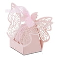 thumbnail image 2 of 100PCS Favor de la Boda Cajas de Chocolate de azúcar Mariposa Hueca Caja de Dulces Cajas de Regalo de Galletas para Bodas Suministros de Fiesta de cumplea?os Nupcial(Rosado) Ecomeon no, 2 of 6