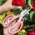 thumbnail image 3 of Garden Flower Scissors, Stainless Steel Floral Shears, Strong Pruner for Flowers, Branches - pink, 3 of 5