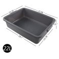 thumbnail image 2 of 22 L Plastic Bus Tub Box, Gray Restaurant Dishpan Basin, 4 Packs, 2 of 7