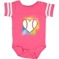 thumbnail image 3 of Inktastic Baseball Sports Heart Girls Baby Bodysuit, 3 of 5