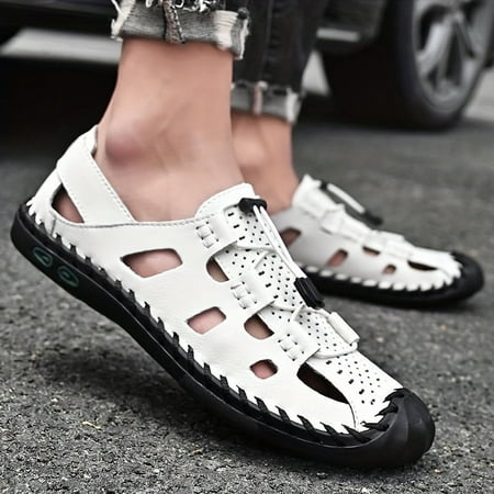 

Plus Size Men s Solid Breathable Sandals With Adjustable Buckle Comfy Non Slip Casual Shoes For Men s Outdoor Activities