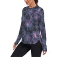thumbnail image 2 of FORMRS Womens Long Sleeve Shirts UPF 50+ Sun Protection Quick Dry Fishing Hiking Tops, Size S-2XL, Purple Sky Pattern, 2 of 8