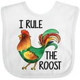 thumbnail image 3 of Inktastic Farmer I Rule the Roost Rooster Boys or Girls Baby Bib, 3 of 4