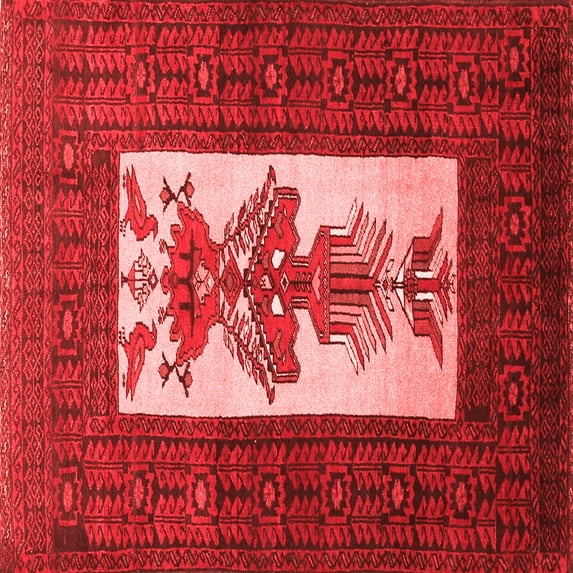 Ahgly Company Indoor Square Persian Red Traditional Area Rugs, 3' Square