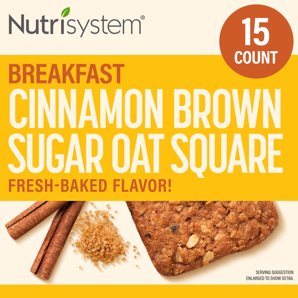 Nutrisystem® Cinnamon Brown Sugar Oat Square Pack, 15 Count Ready to