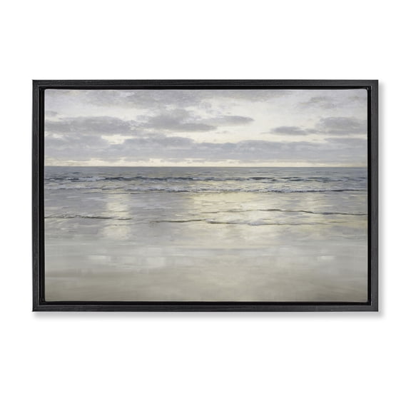 Stupell Industries Sunlight On The Sea Black Framed Floater Canvas Wall Art, design by Christy McKee