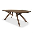 thumbnail image 5 of Furniture of America Pradan 7-Piece Solid Wood Dining Table Set in Rich Walnut, 5 of 17