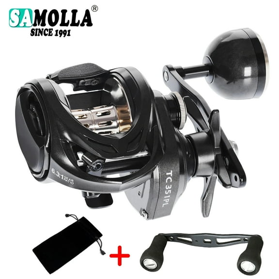 New Carbon Fibre Body Baitcasting Reel Max Grag 18kg 6.3:1 Brass Gear Saltwater Catfishing Trolling Shake Slowly Wheel Seawater