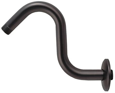 s style shower arm, oil rubbed bronze finish, with flanges, raise up 4 - by plumb usa