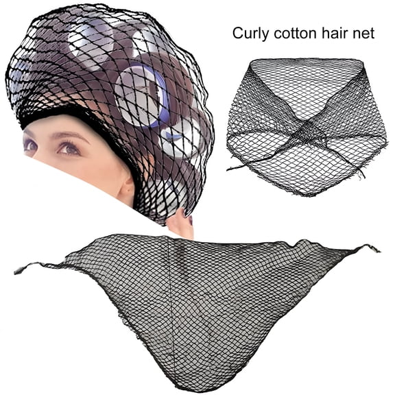 VANIDO Hair Net Mesh Holes Good Breathability High Elasticity Protect Curls Prevent Tangles Multipurpose Rollers Cotton Sleeping Triangle Crochet Hair Net for Lady