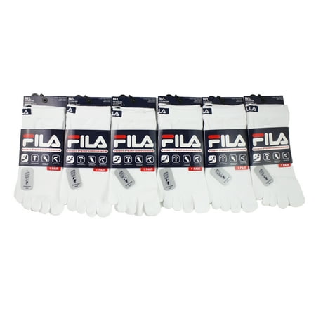 Fila Skele Toes High Performance socks 6 Pairs Value Pack White