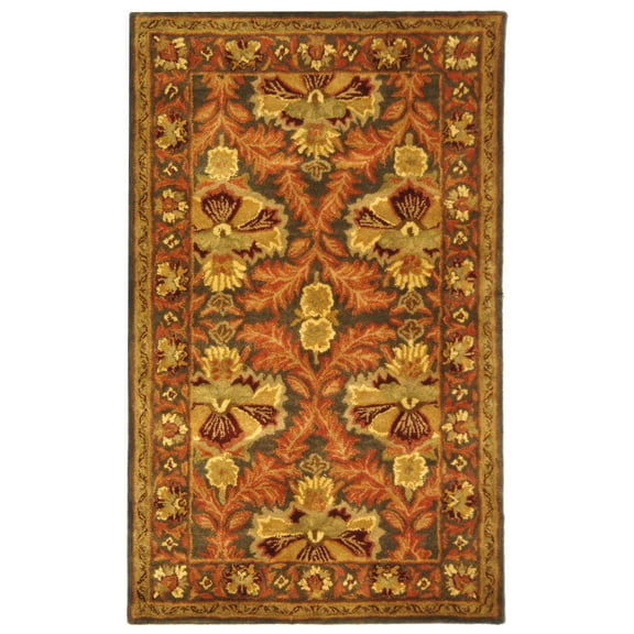 SAFAVIEH Antiquity Diarmait Oriental Wool Area Rug, Sage/Gold, 3' x 5'
