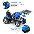 thumbnail image 6 of Costway Kids Ride On Excavator Truck 12V Battery Powered Front Loader Digger Blue, 6 of 11