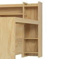 thumbnail image 4 of Euroco Wood Twin Size Daybed with Trundle, Storage Captain Bed with Desk and Shelves, Natural, 4 of 14