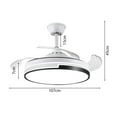 thumbnail image 3 of Graflsoa 42-Inch Adjustable LED Ceiling Fan with Remote Control, 3000-6500K Dimmable Light, 4 Blades, 110V, White Finish, Suspension Rod Installation, 3 of 6