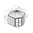 thumbnail image 6 of Palram - Canopia Oasis 12' Walk-In Hexagonal Greenhouse - Gray - with 2 Louver Windows, 6 of 12