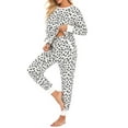 thumbnail image 6 of 2 Piece Sets for Women Fall Plus Size Comfortable Leopard Print Comfortable Long Sleeve Casual Two-piece Set, 6 of 6