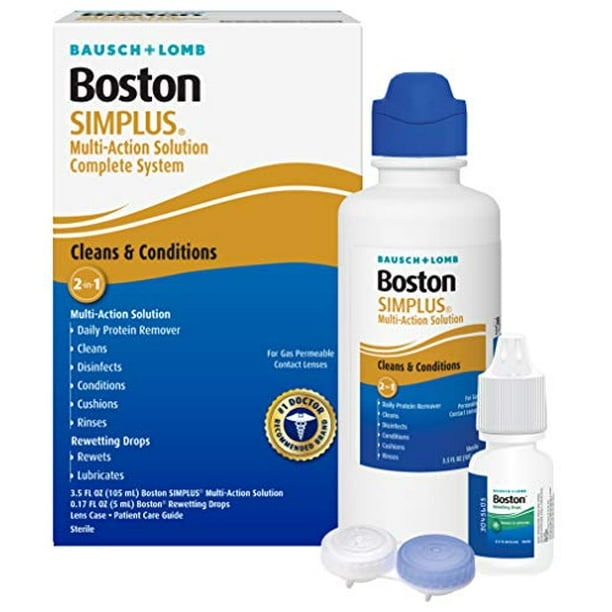 Contact Lens Solution Kit by Boston Simplus, for Gas Permeable Contact