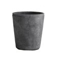 thumbnail image 1 of Macetas de cemento redondas inclinadas rectas, boca ancha, suelo for sala de estar, interior, macetas de flores de gran diámetro, cemento gris, 1 of 7