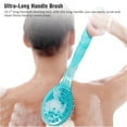 thumbnail image 5 of Clearance Brush Scrubber Anti Slip Long Handle Back Brush For Shower, Dual-Sided back Scratchers Back Brush with Stiff and Soft Bristles,Body Exfoliator for Bath or Dry Brush, Blue, 5 of 9
