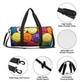 thumbnail image 6 of Easygdp Brightly Colored Cupcakes Travel Bag, Camping, Weekend, Carry On Overnight Duffel Bag with Shoulder Strap, 6 of 8