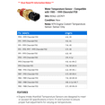 thumbnail image 2 of Water Temperature Sensor - Compatible with 1985 - 1999 Chevy P30 1986 1987 1988 1989 1990 1991 1992 1993 1994 1995 1996 1997 1998, 2 of 2