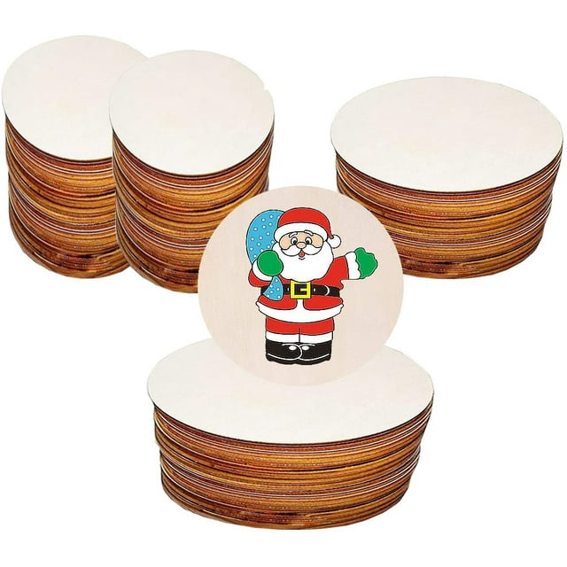 liuer 100 Piezas Rodajas de Madera Rodajas de Troncos de Madera Natural Rodajas de Madera Natural Redondas Rodajas de árbol sin Terminar 3 mm de Grosor para Centros de Mesa de Boda DIY Decoración de Navidad Rodaja de árbol (5CM/8CM/10CM) Ormromra HFP-0420