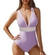 thumbnail image 2 of WILLBEST Traje de Baño de Manga Larga Para Mujer, Traje de Baño Para Mujer, Cuello En V, Monokini, Cintura Elástica, E Ropa de Playa Para Fiesta En La Piscina, Verano, 2 of 5
