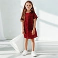 thumbnail image 2 of HXWCHs Robe Ceinturée à Paillettes Scintillantes Robe de Fête Élégante pour Filles Robe Scintillante Perlée Célébrations Rouge 3-4 Ans, 2 of 4