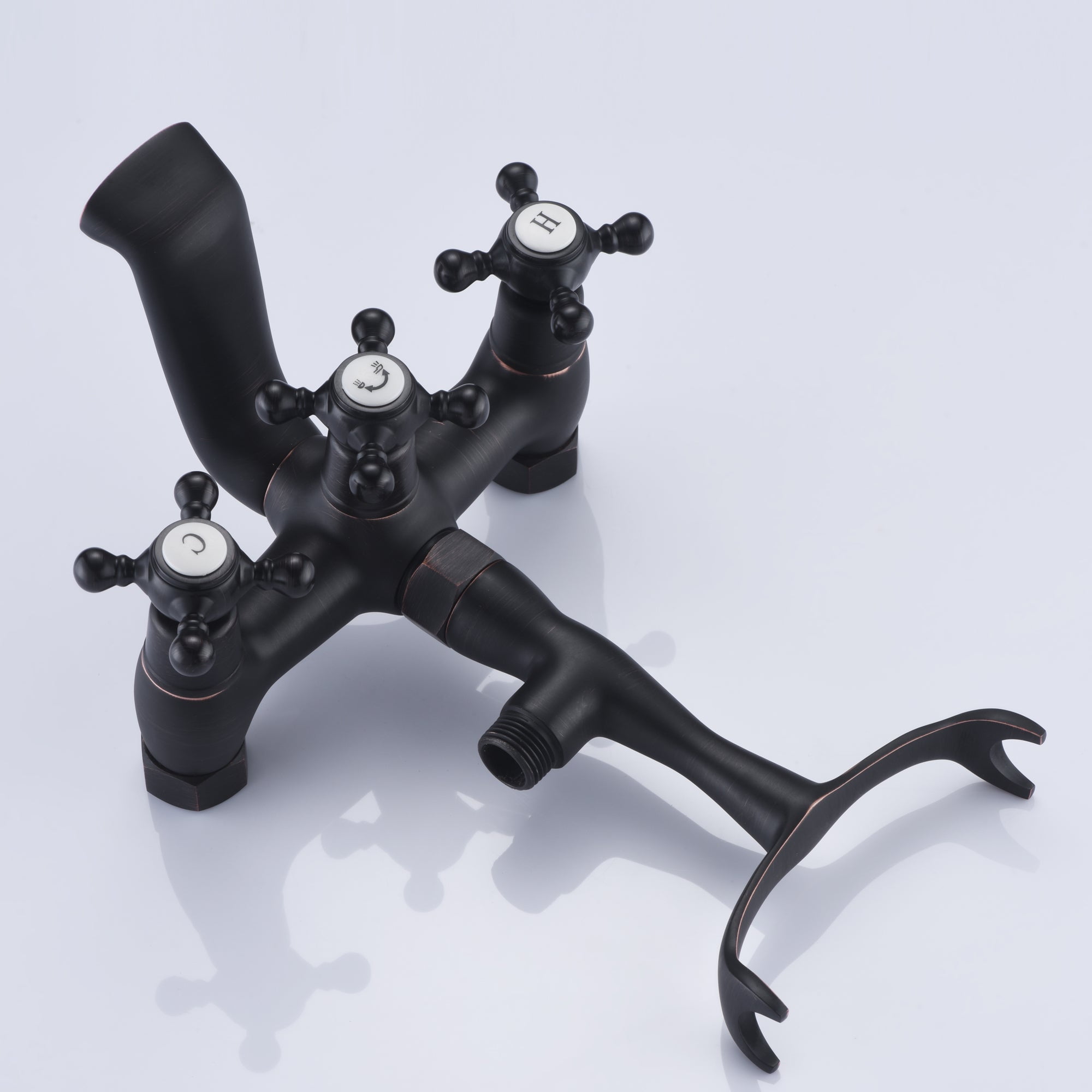 Clawfoot Tub Faucet Bronze,Wall Mount Tub Filler in Oil Rubbed Bronze Finish Sumerain