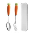 thumbnail image 3 of Abbracc 2xFork And Spoon Portable Flatware Set with Case Small Appetizer Forks Spoons Travel Utensils Stainless Steel for Party Dessert 2 Pcs, 3 of 9