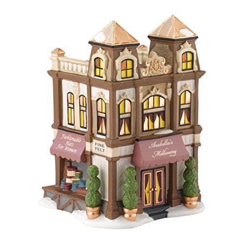 Department 56 Dickens' Village Arabella's Millinery Lit House, 6.69 inch