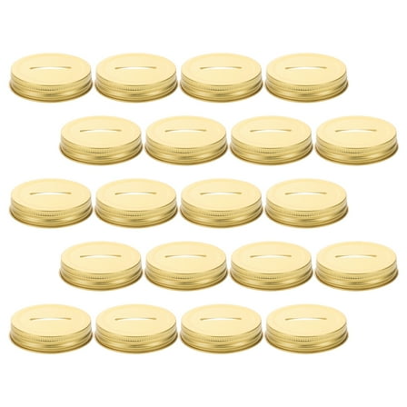 FRCOLOR  20 Pcs Coin Slot Cap for Mason Jars Piggy Bank Lid