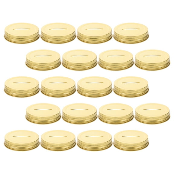 FRCOLOR  20 Pcs Coin Slot Cap for Mason Jars Piggy Bank Lid