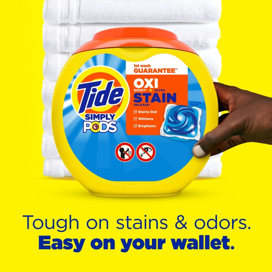 Tide Simply Oxi Refreshing Breeze Laundry Detergent Pods 3 in 1 (Pack 3) - 39 Count