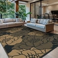 thumbnail image 5 of KUETH 5'x 8' Outdoor Rug Plastic Waterproof Outside Foldable Flower Mat UV Resistant Patio RV Deck Carpet,Black Brown, 5 of 6