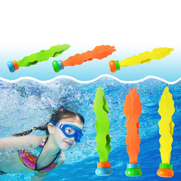 XFGOU doll Toys and Hobbies Swimming Diving Diving 3Pcs Underwater Seaweed Colorful Sink Training Toy Pool Education Outdoor Toys