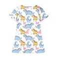 thumbnail image 4 of Pounoo New Girls Dresses 10-12 (3-12Y) Children'S Fashion Print Dream Nightgown Short-Sleeved Round Neck Dress Dresses For Kids Girls, 4 of 5