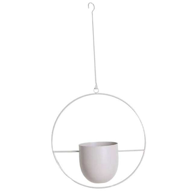 Maceta de metal para colgar en la pared, moderna, para interior y exterior Ronda de albaricoque