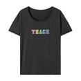 thumbnail image 1 of Camiseta para mujer con cuello redondo, camiseta básica para mujer para trabajo en la calle, viajes, senderismo M, 1 of 7