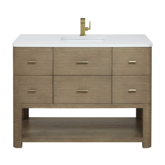 James Martin Vanities D704-V48-3Wz Lucian 48" Free Standing Single Basin Vanity Set -