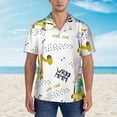 thumbnail image 4 of Bixox Men's Hawaiian Shirts Men's Dinosaur on Excavator Print Short-Sleeve Shirt-Large, 4 of 8