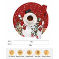 thumbnail image 6 of 15 Inch Round Placemats Set of 4, Red Snowman Christmas Non Slip Heat Insulation PP Table Mats, Xmas Tree Ball Snowflake Elk Washable Place Mats for Kitchen Dining Party Table Decor, 6 of 7