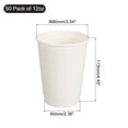 thumbnail image 2 of Tazas de papel para café blancas, paquete de 50, 12 oz x 90mm, tazas desechables de doble capa para agua, leche y jugo, 2 of 6