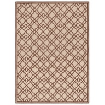 SAFAVIEH Four Seasons Hannan Geometric Area Rug, Ivory/Dark Brown, 5' x 7'